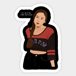 Waverly Earp in Shorty's Shirt (Wynonna Earp) Sticker